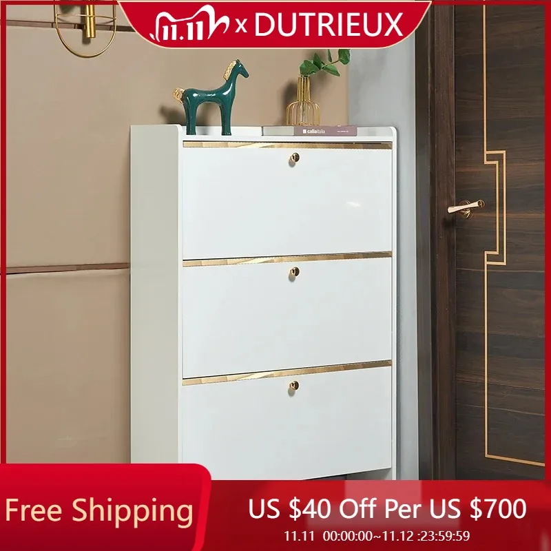 

Interior Display Shoe Cabinets Folding Hallway Wooden Rotating Safe Shoe Cabinets Mobile Space Saving Gabinete Home Furniture