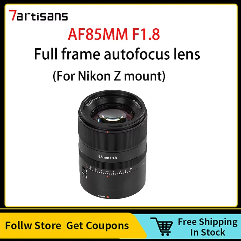 7Artisans AF85MM F1.8 Full Frame Autofocus STM Large Aperture Lightweight Lens for Nikon Z Z7II Z6II Z5