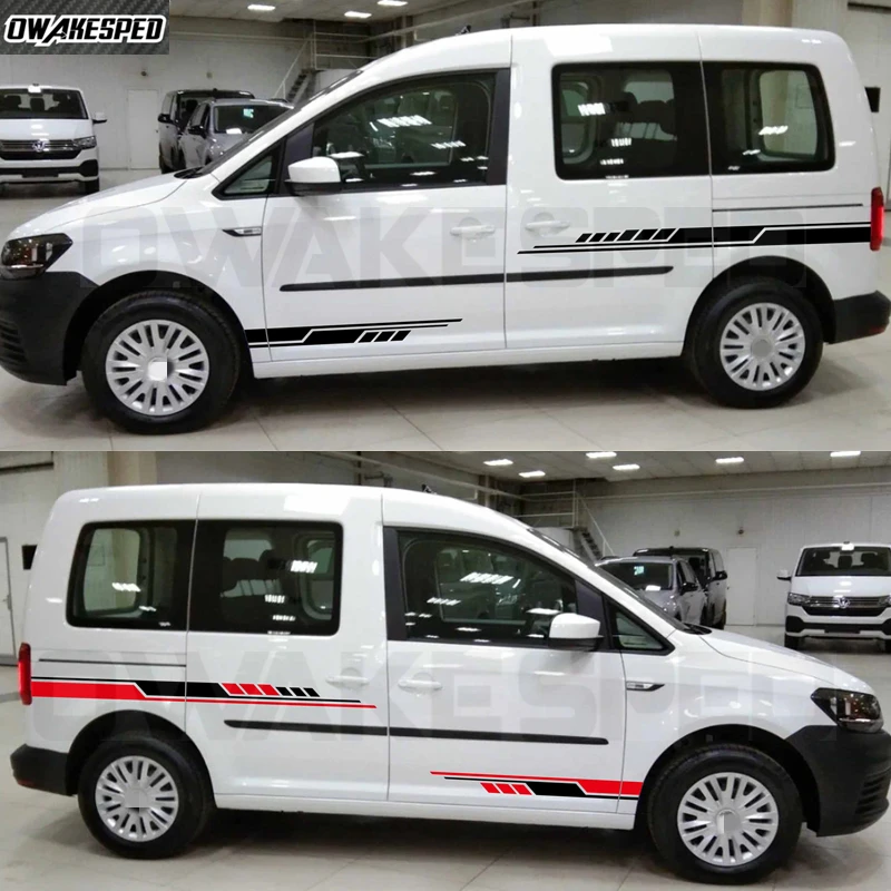 4PCS For Volkswagen VW Caddy MK1 MK2 MK3 MK4 2 3 4 Maxi Kombi Car Stickers Camper Van Graphics Vinyl Decals Tuning Accessories