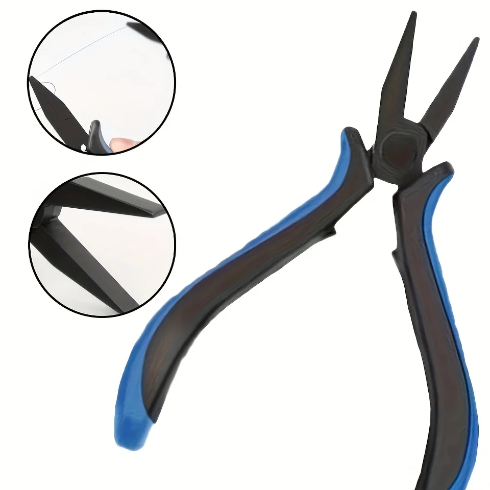 1pc Non-Damaging Flat Nose Binding Hook Pliers for Wire Pulling and Jewelry DIY Crafting Multi-Function Hand Tool