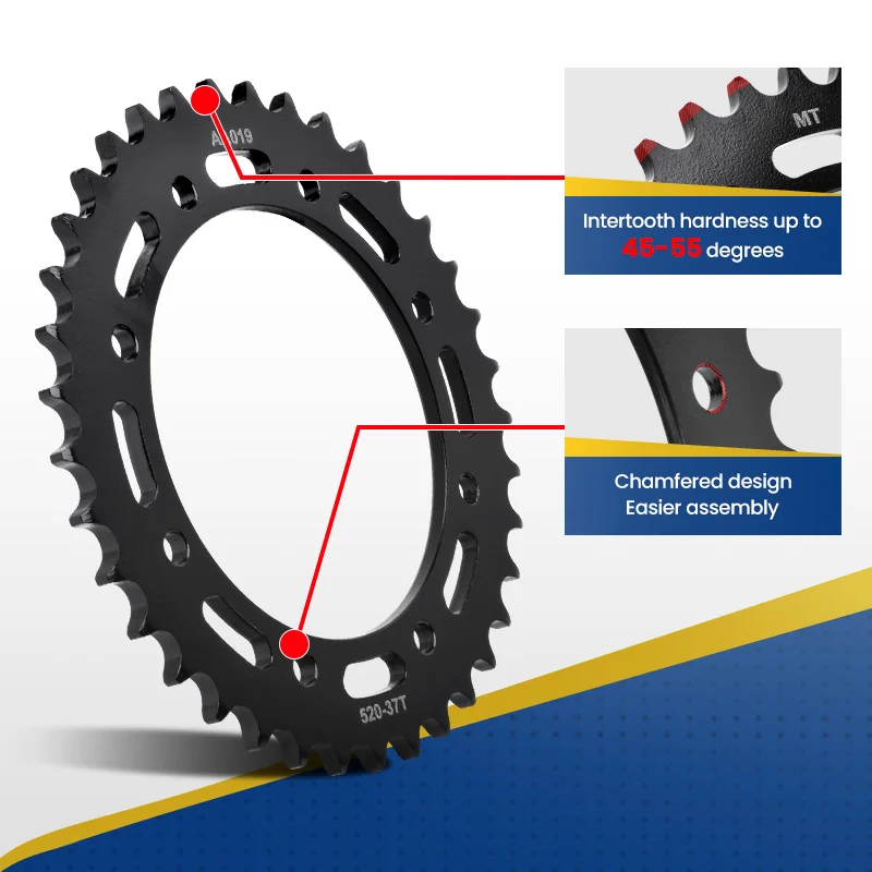 

520 37 T 43 Tooth Rear Sprocket For Kawasaki W800 EJ800 WJ800 KLE250 KLR650 KL650 W 800 KLE 500 400 250 KLR 650 KLX 650 R cc