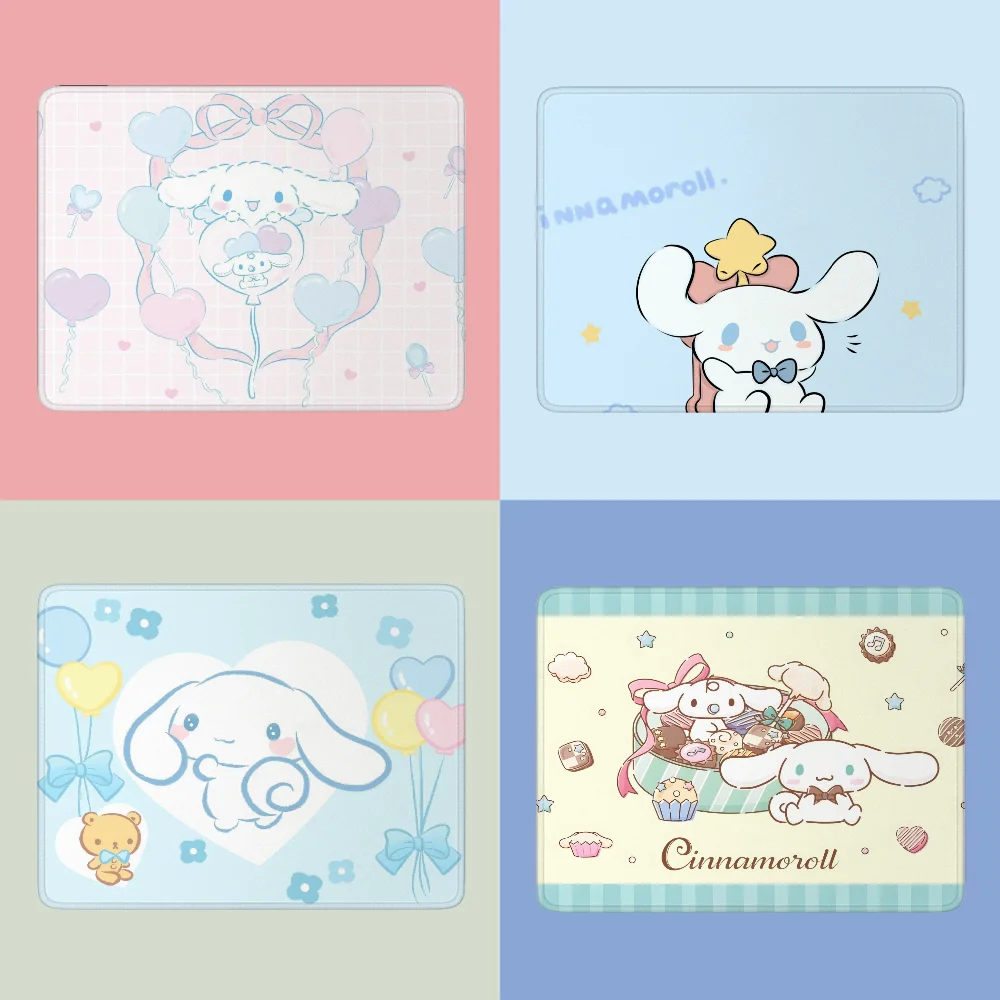 Alfombrilla de ratón Cinnamoroll Sanrio para teclado, alfombrilla pequeña para escritorio, accesorios para juegos de Pc, ratón inalámbrico lindo para computadora de escritorio