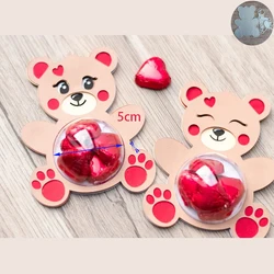 Valentine Bear Heart  Birthday Gift Candy dome holder Tag Cutting Die for Christmas Card Gift Dec