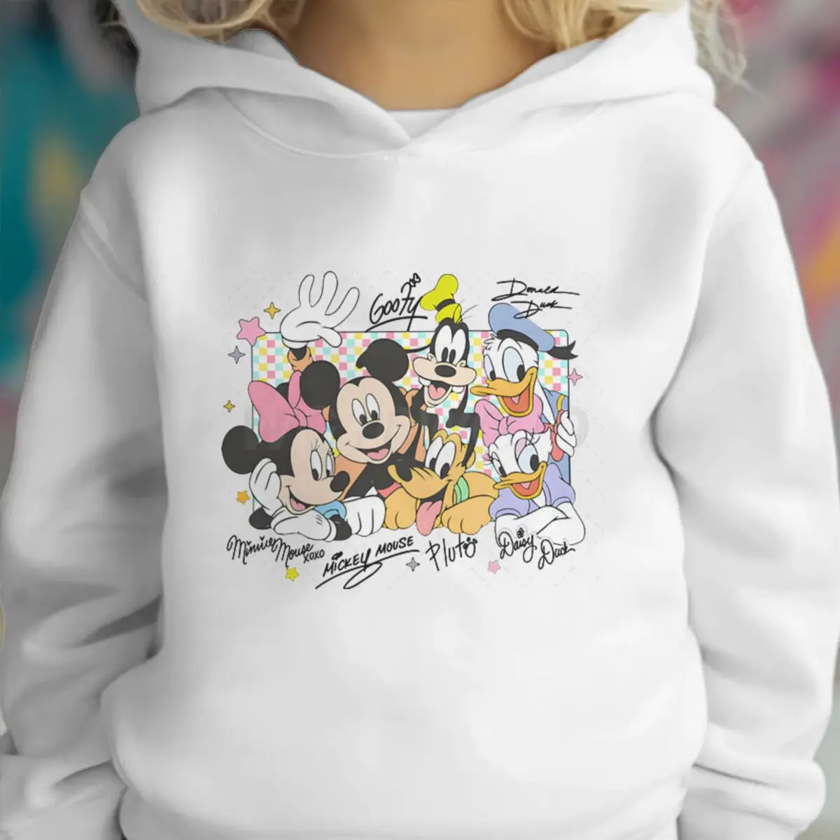 

Daily Wear Cartoon Characters Matching Kids Clothes Mickey and Friends Cartoon Sweatshirt Hoodie Fashion Long Sleeve Pullover