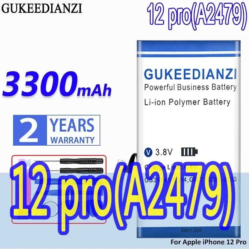 GUKEEDIANZI แบตเตอรี่สําหรับ Apple iPhone 12 mini/Pro Max A2176 A2398 A2342