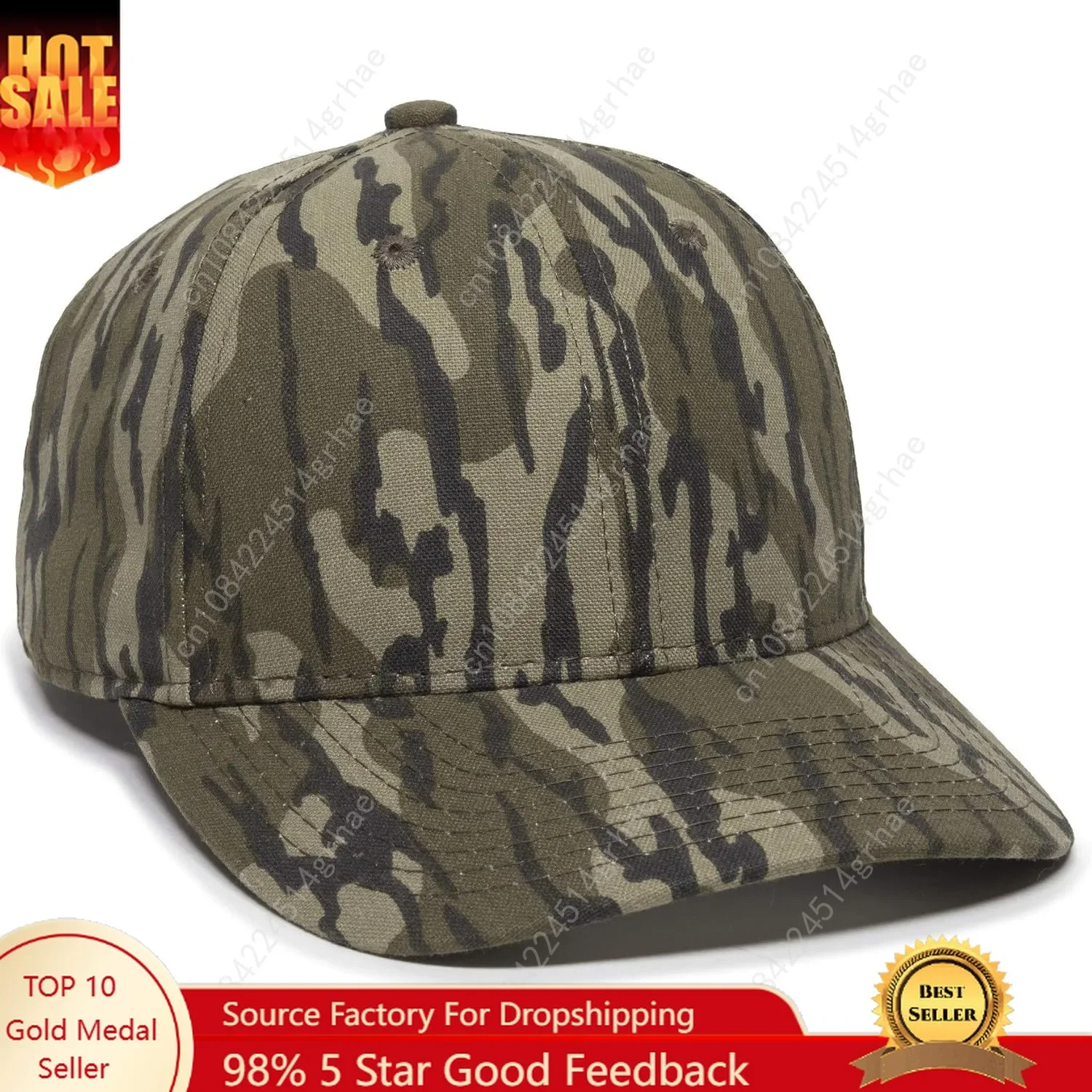 

Mossy Oak Adjustable Plastic Snap Closure Blank Cap