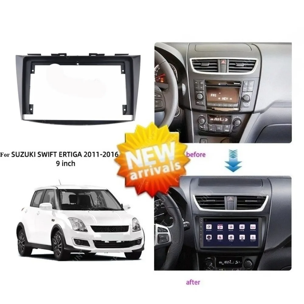 

For2011-2016 SUZUKI SWIFT ertiga 9''Radio Frame Car Frame Adapter Fit Android GPS DVD Radio Fitting Panel Kit Attractive Durable