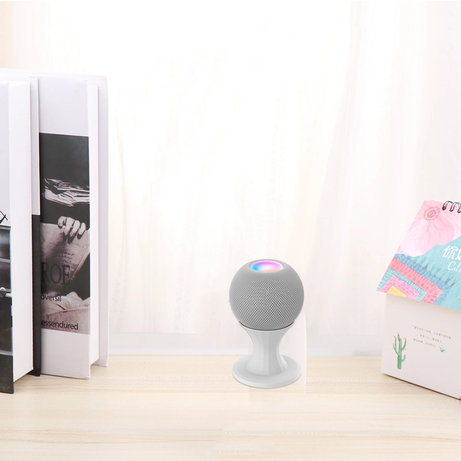 

Smart Speaker Desktop Stand Modern ABS Cable Organizer Compatible Lightweight Reliable Practical Audio Accessories