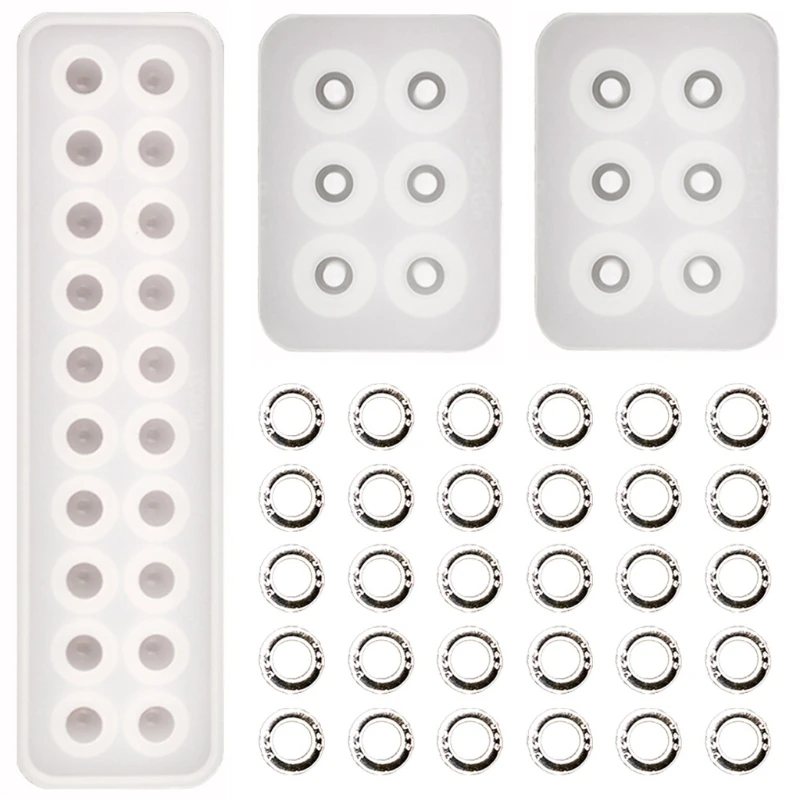 Beads Resin Mold with Holes Silicone Pendant Mold for DIY Necklace Bracelet Jewelry Making Craft for Jewelry Casting