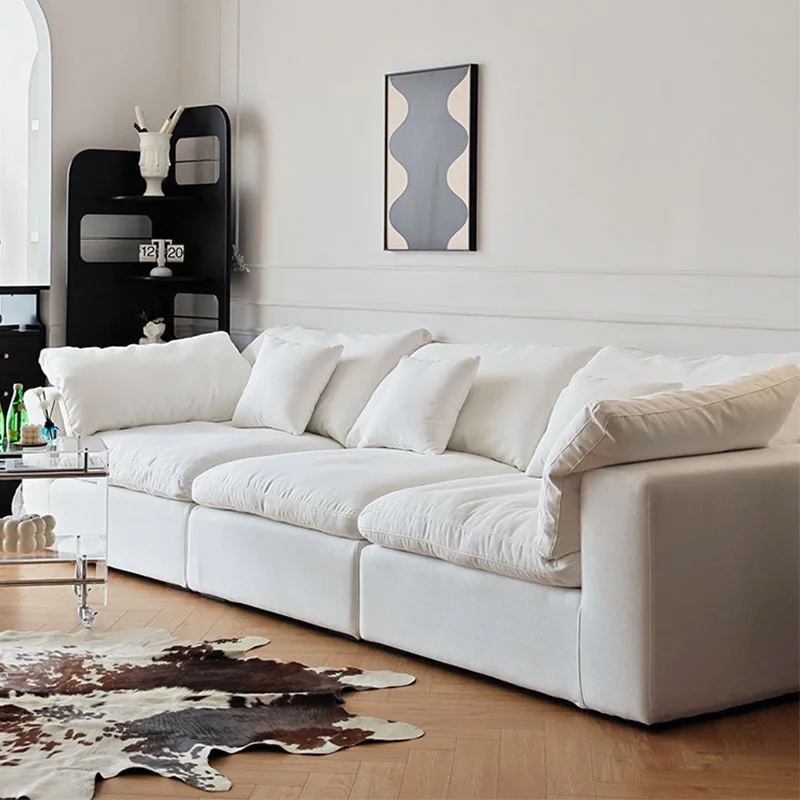 Modular Sectional Sofa Living Room French Furniture White Modular Sectional Couch Sofa Sets Deep Sitting Nordic Modern