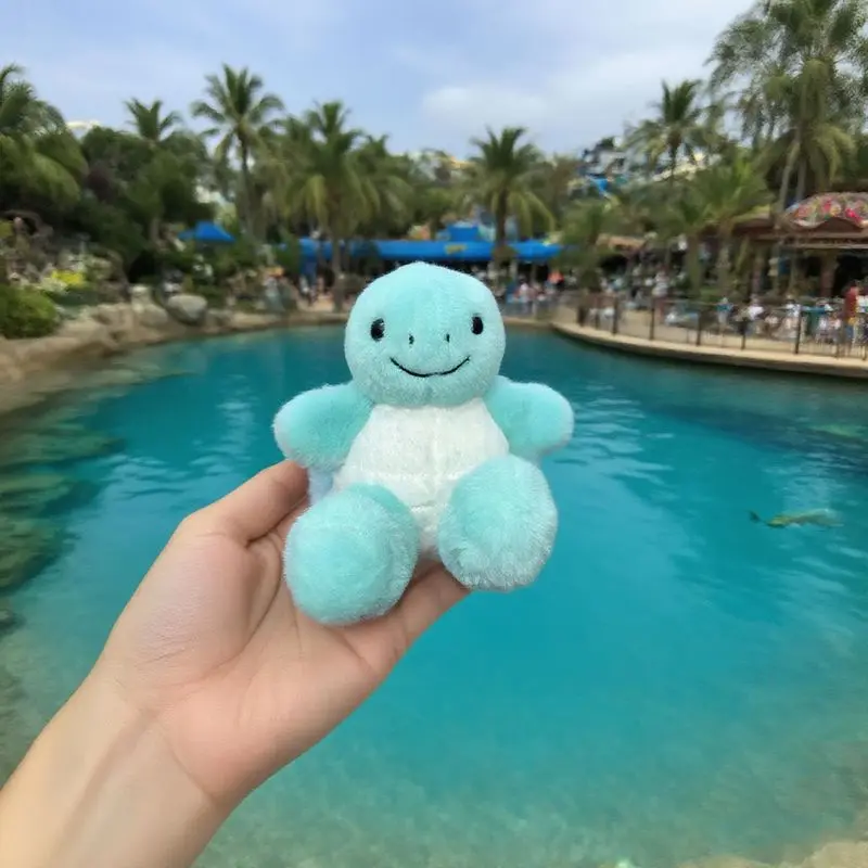 24*20 センチメートルぬいぐるみカメのおもちゃかわいいシアン動物ぬいぐるみ漫画のおもちゃ男の子女の子の誕生日クリスマスギフト