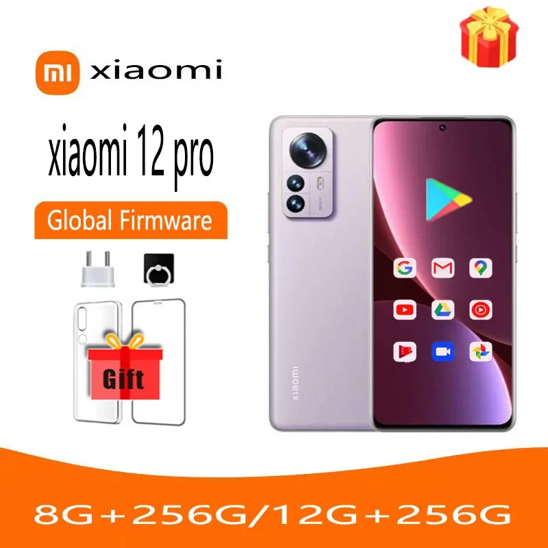 smartphone sem fio com reverso sem fio xiaomi 12 pro qualcomm snapdragon gen1 miui 13 tela cheia carregamento rapido com fio 120w 5g 01