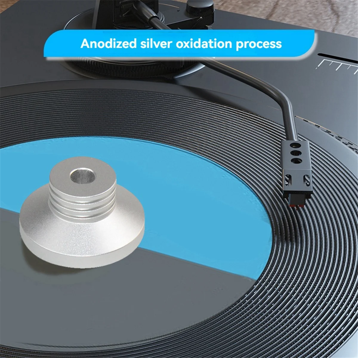 Record Weight Clamp Audio LP Vinyl Turntables Disc Stabilizer LP Disc Stabilizer Turntable Clamp HiFi Black