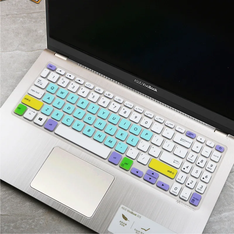 15.6inch Silicone Removable Colorful Keyboard Covers Waterproof Dustproof Keyboard Protector Sticker Film ForASUS FL8700F S5300