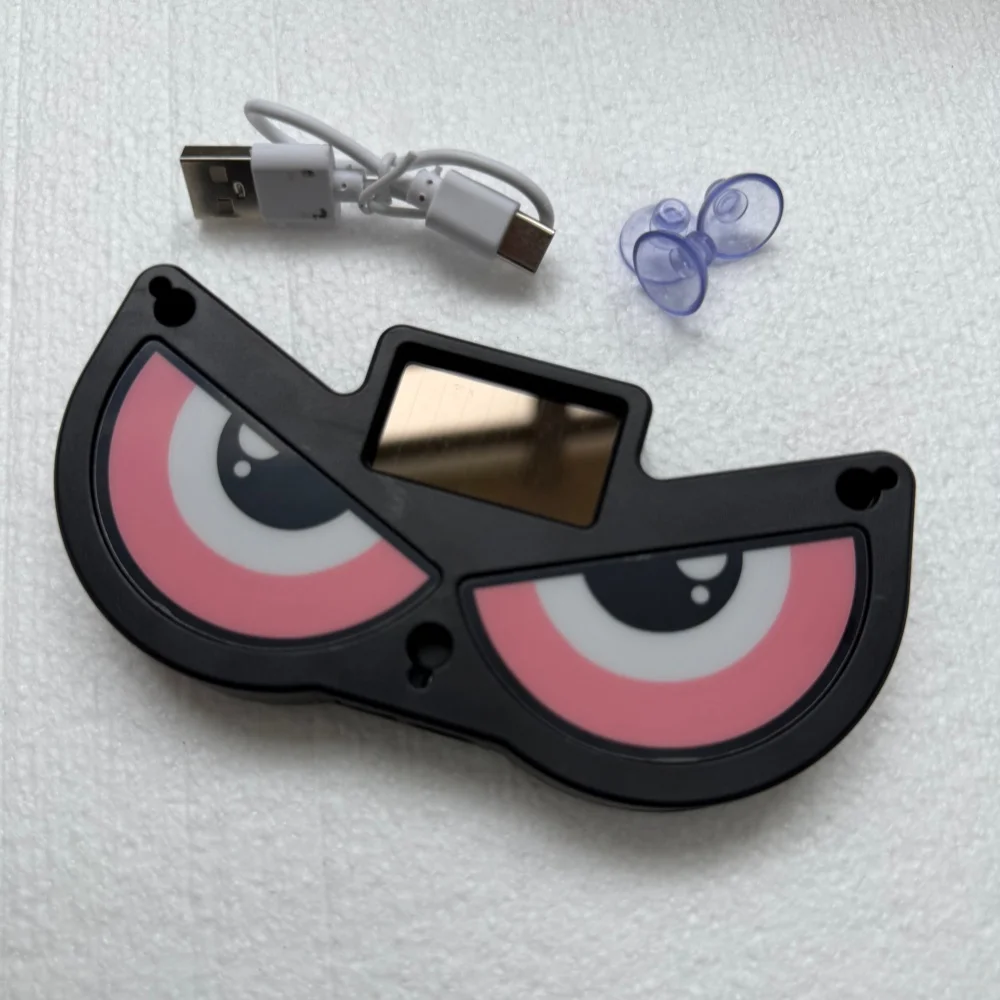 Car Interior Solar Powered LED Multifunctional Decorative Light, Simple Suction Cup Installation Dynamic And Cute Smiling Face,