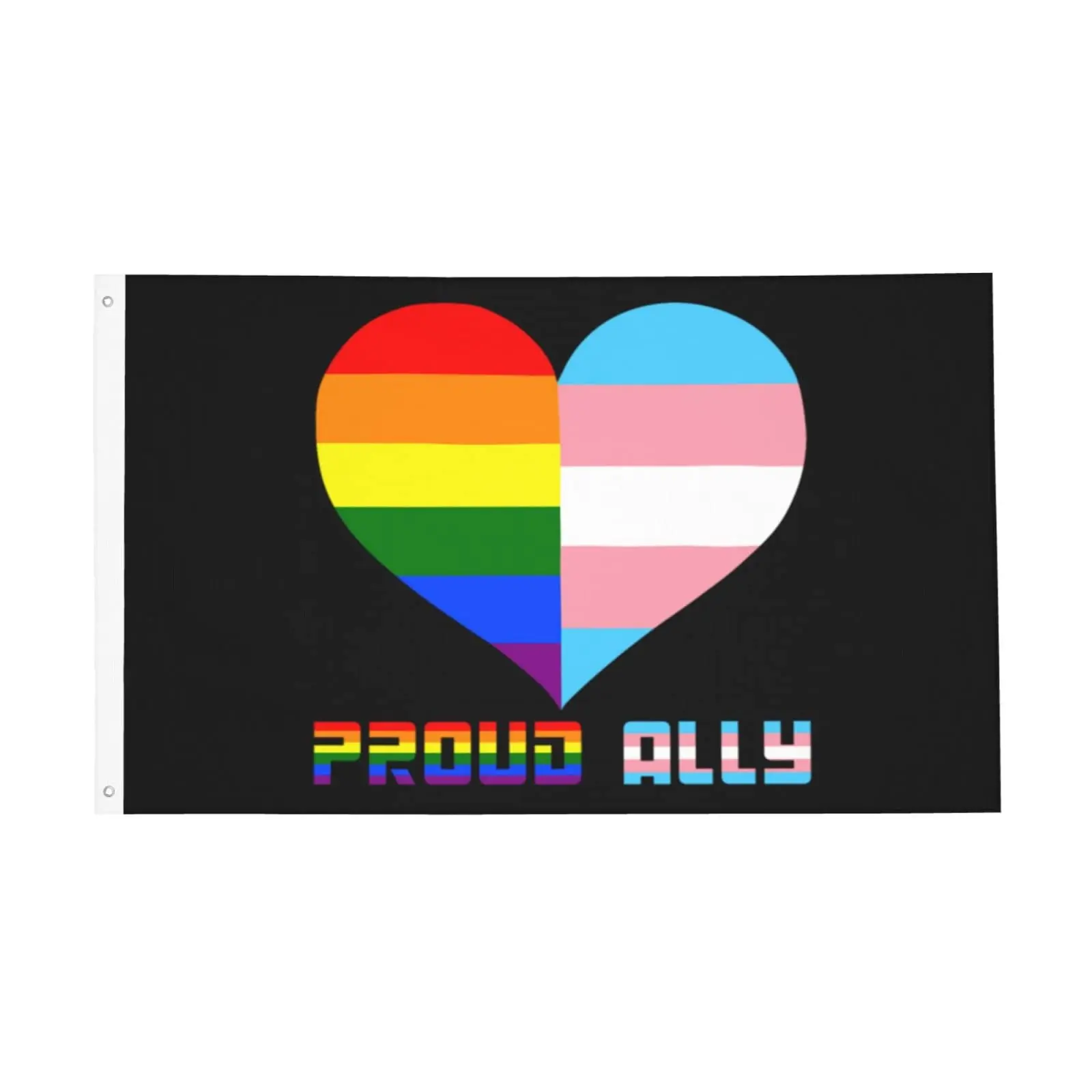 Flagnshow 100% Polyester Proud Ally Pride LGBT Transgender Flag