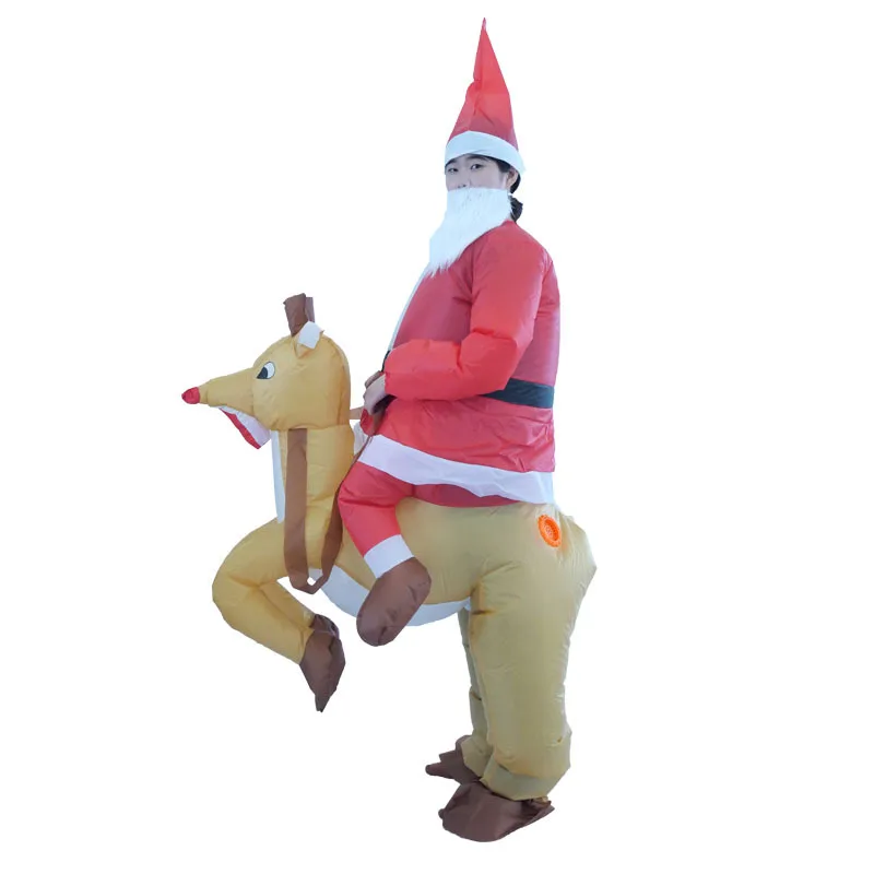 Inflatable Reindeer Costume Christmas Party Decoration Rideable Cartoon Inflatable Suit