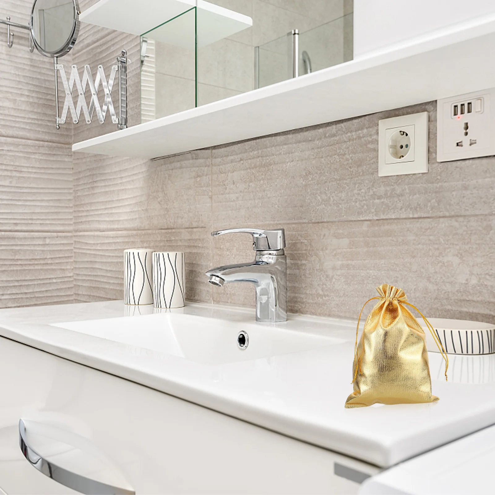 

50Pcs Jewelry Drawstring Pouches Durable Compact Storage Bags for Wedding Candy Gift Party Favor Drawstring Bag