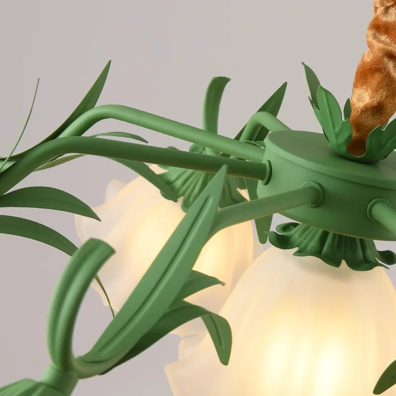 Special Promotions!modern led white Flower glass suspended ceiling light Chandelier,lustre Child room,Bedroom decorations,D80cm