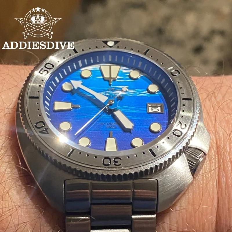 ADDIESDIVE NEW AD2045 Men Watches NH35A Sapphire Crystal Casual Fashion BGW9 Luminous 20Bar Diving Mechanical Watch Montre Homme