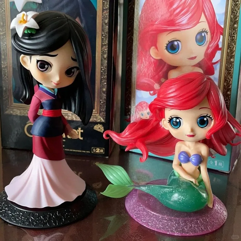 بانداي كيو بوسكيت ديزني الأميرة ارييل رابونزيل سندريلا حورية البحر آنا إلسا حسناء صوفيا سنو وايت مولان حورية البحر الشكل ألعاب أطفال