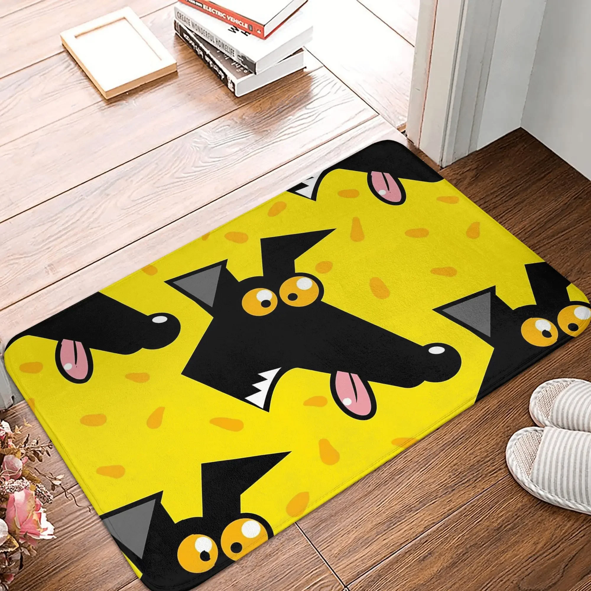 Seamless Derp Yellow Anti-slip Doormat Floor Mat Cushion Carpet Rug for Kitchen Entrance Home Living room Footpad Mats