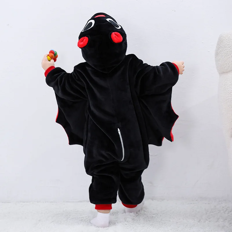 2024 New Cartoon Bat Cosplay Costume Boy Girls Toddler Animal Jumpsuit Baby Romper Infant Clothes Pyjamas  Kigurumis Ropa Bebe