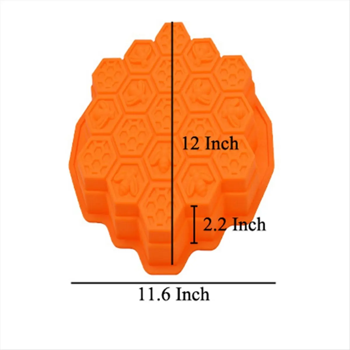 Honeycomb Silicone Soap Mold 19-Hole Baking Cake Mold Bakeware for Family or Friends Party (Rose Red) &LICG