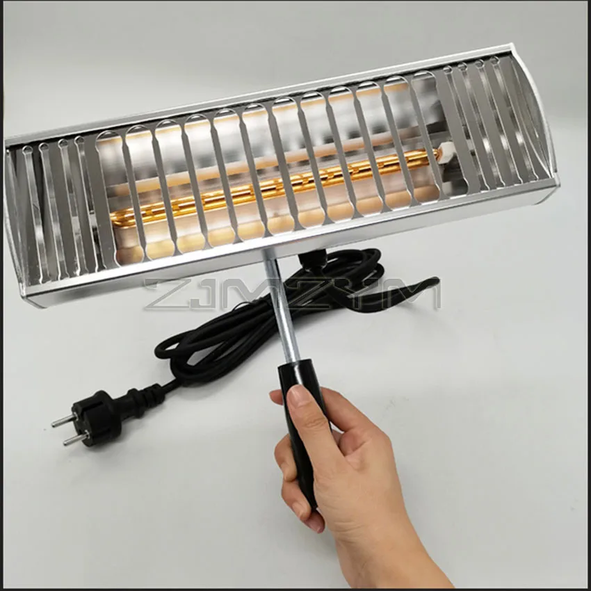 1000w Handheld Heating Paint Lamp Infrared Curing Lamp Portable Car Body Baking Light Shortwave Paint Drying Lamp Auto Tool