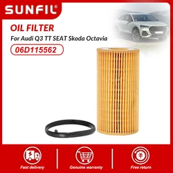 06D115562 Oil Filter For Audi Q3 TT SEAT Skoda Octavia VW Polo Eos 2006 2007 2008 2009 2010 2011 2012 2013 2014 2015 2.0L Engine
