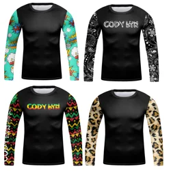 Custom Cody Lundin Men Rashguard Jiu Jitsu For Kids Sun Protection Surfing Swimming Shirts Black Raglan Sleeve Sports Shirts