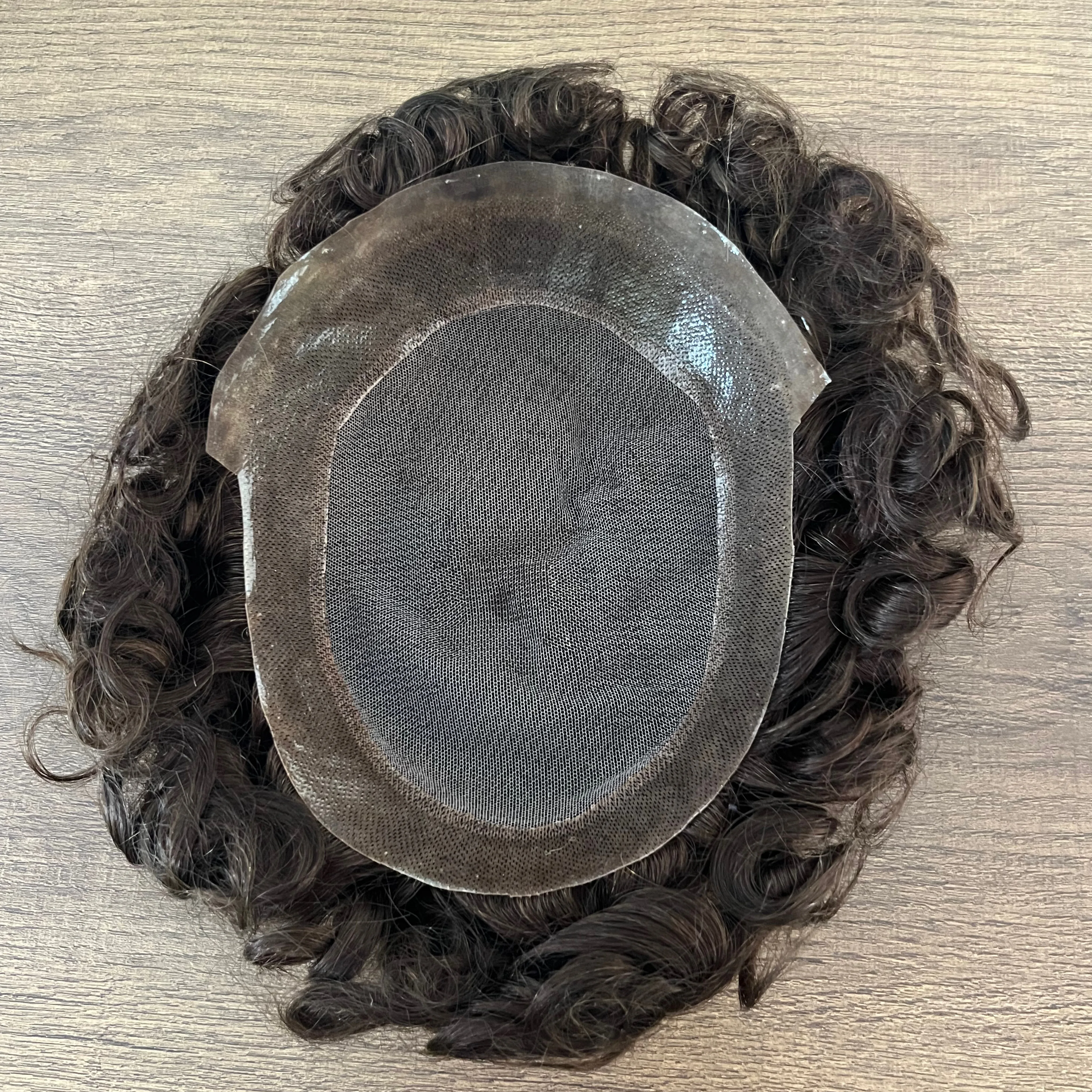 

Мужской парик плотностью 110%, 6 дюймов, 100% мягкие человеческие волосы # 4 # 6 # 7, черно-коричневый мужской парик, сменный блок системы для мужчин, протез для волос