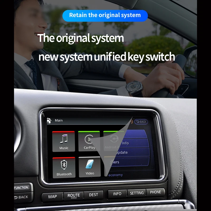 وحدة Apple CarPlay اللاسلكية لنيسان مورانو 370Z كويست Elgrand Patrol GR-R Armada اللاسلكية أندرويد السيارات النسخ المتطابق