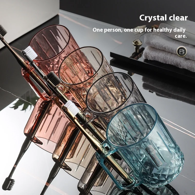 

High-End Creative Couple's Toothbrush Cup Home Use Mouthwash Glass Stylish Dental Care Set for Enhanced Oral Hygiene