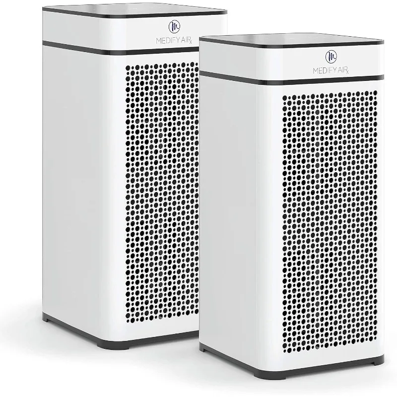 

Air Purifier with True HEPA H13 Filter | 1,793 ft² Coverage in 1hr | Quiet 99.9% Removal to 0.1 Microns | White, 2-Pack