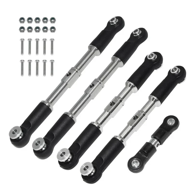 5pcs Steel Turnbuckles Camber Links Toe Links Set Linkage for Arrma 1/7 Infraction Limitless Felony 1/8 Typhon Upgrade Parts