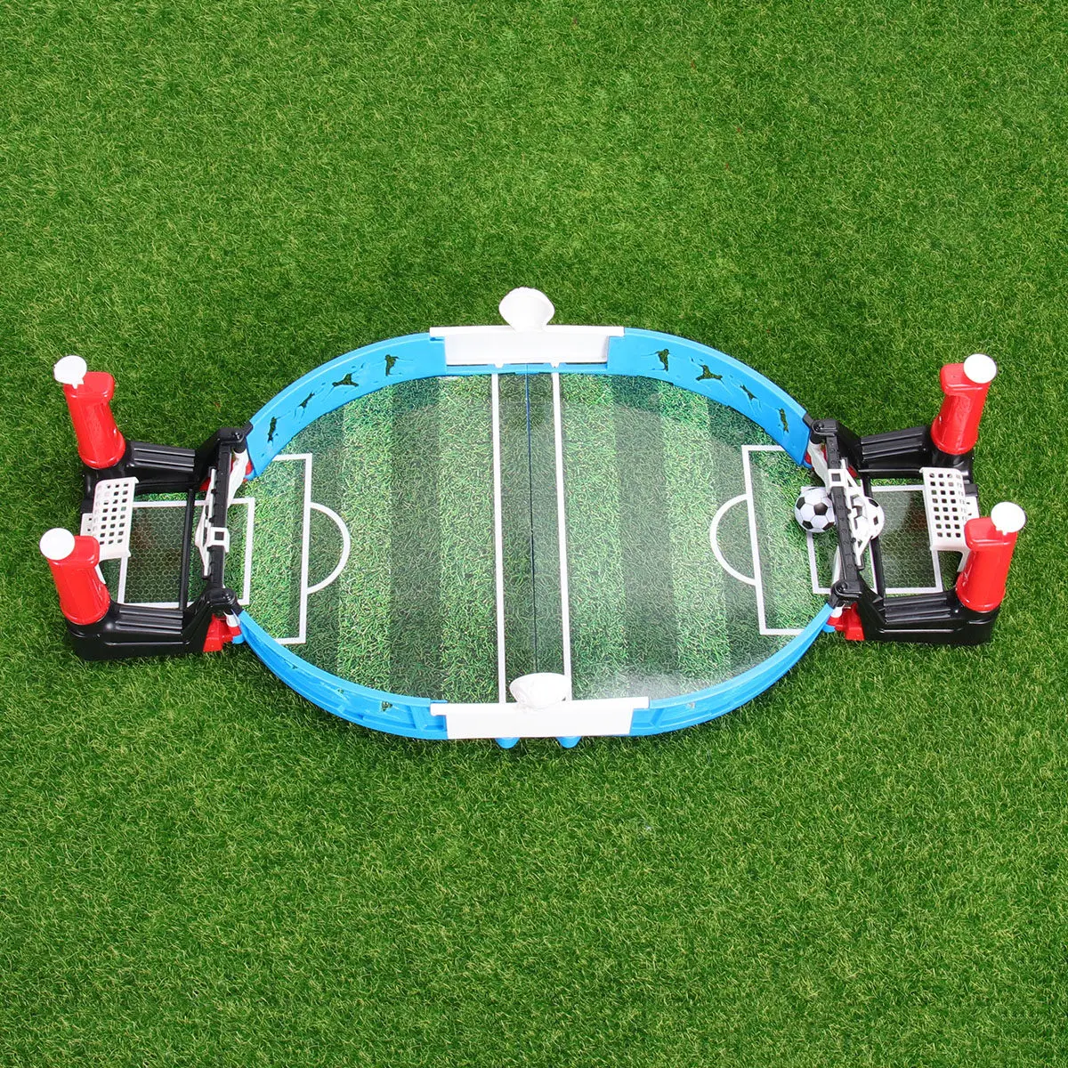 

Mini Tabletop Football Game Double Players Soccer Field Includes 2 Mini Balls Compact Portable Fun for Kids Children Football