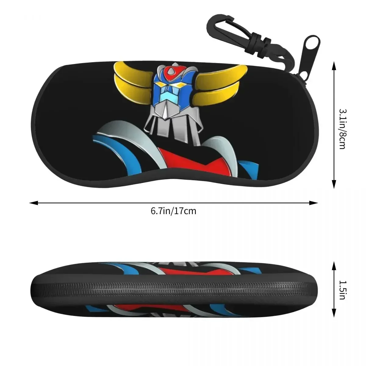 حافظة نظارات Goldorak Grendizer Shell ، أزياء متعددة الجنسين ، حافظة نظارات Goldrake روبوت أنيمي ، علبة واقية للنظارات الشمسية