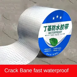 Super Anti Leakage Waterproof Tape Aluminum Foil Strong Tape Stop Leak Power Adhesive Butyl Tape Crack Repair Patch Seal Sealant