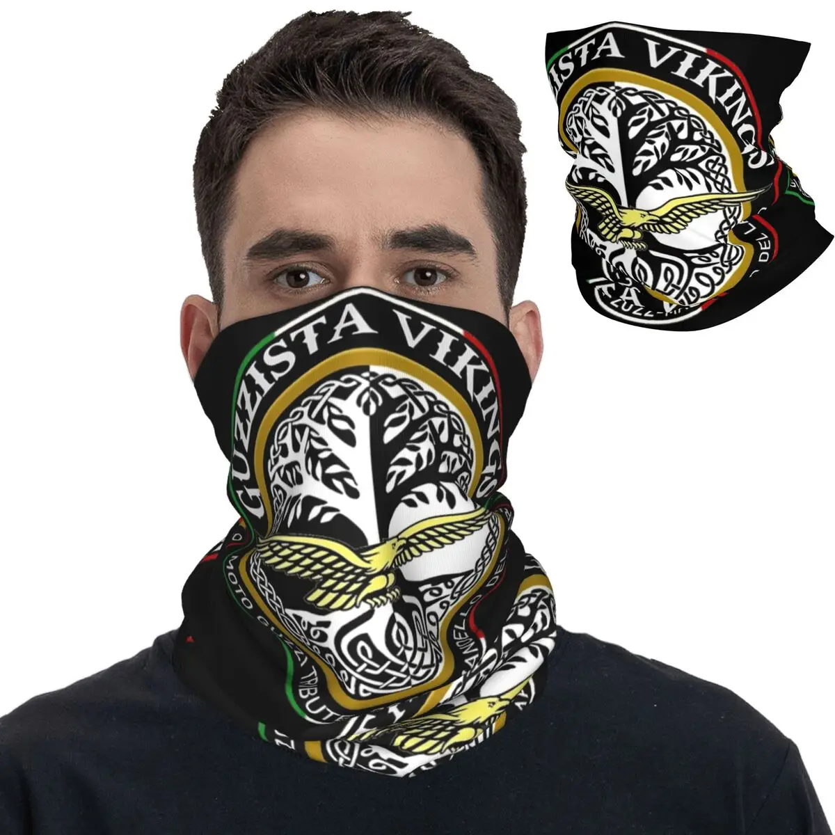 Moto Guzzi Tribute Guzzista Vikings Motor Bandana Neck Cover Printed Mask Scarf Multi-use Face Mask Running Adult Washable