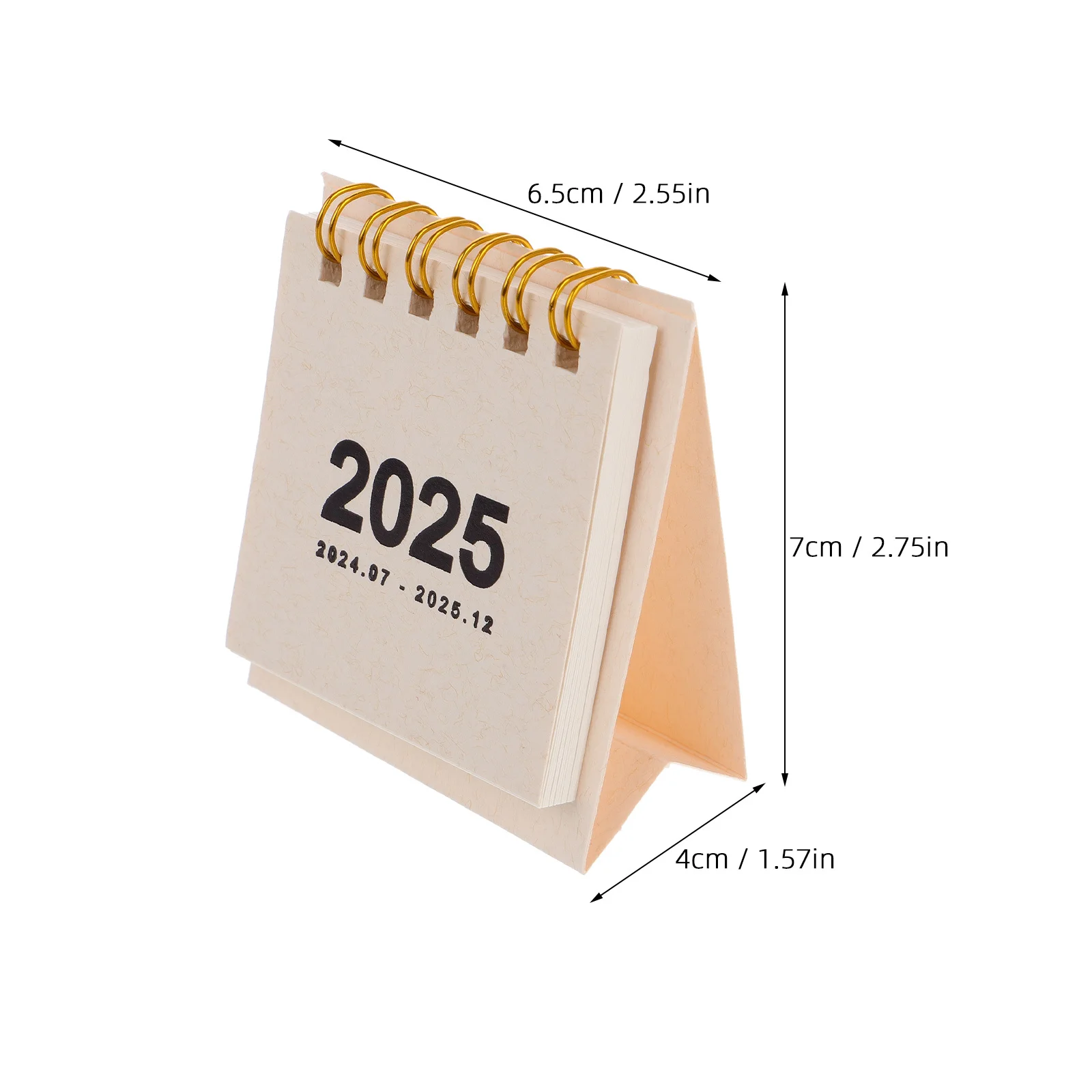 Mini 2024-2025 Scrivania in piedi Compatta Flip Calendario da tavolo Scrittura liscia Materiale carta Elegante scrivania da ufficio Decor Estetica
