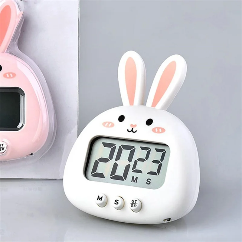 Cartoon Rabbit Timer Kitchen Alarm Clock Rabbit Year Magnet Timer