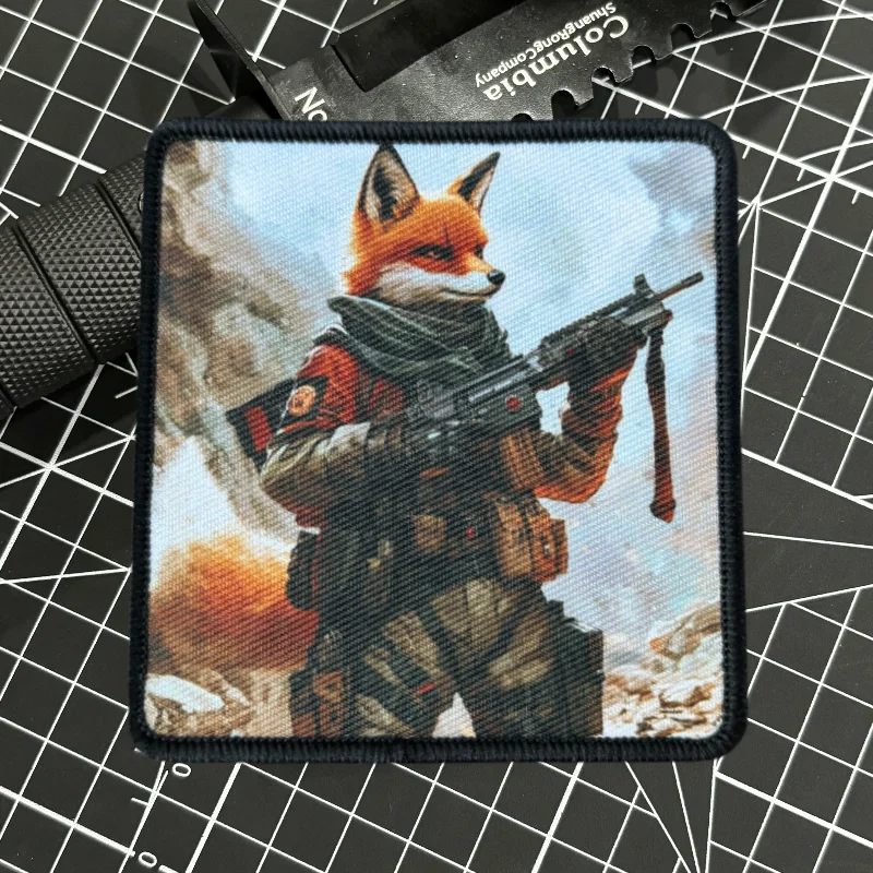 Fox Special Forces Moral Taktischer Aufnäher, Soldat, bedrucktes Klett-Emblem, Militärabzeichen, Kampfarmband, Rucksack-Aufkleber