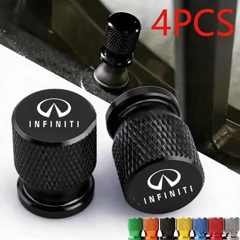 

Car Wheel Tire Valve Caps Airdust Covers For Infiniti Q50 FX35 G37 G35 QX70 FX45 EX35 Q30 Q70L QX50 QX30 QX60 4Pcs