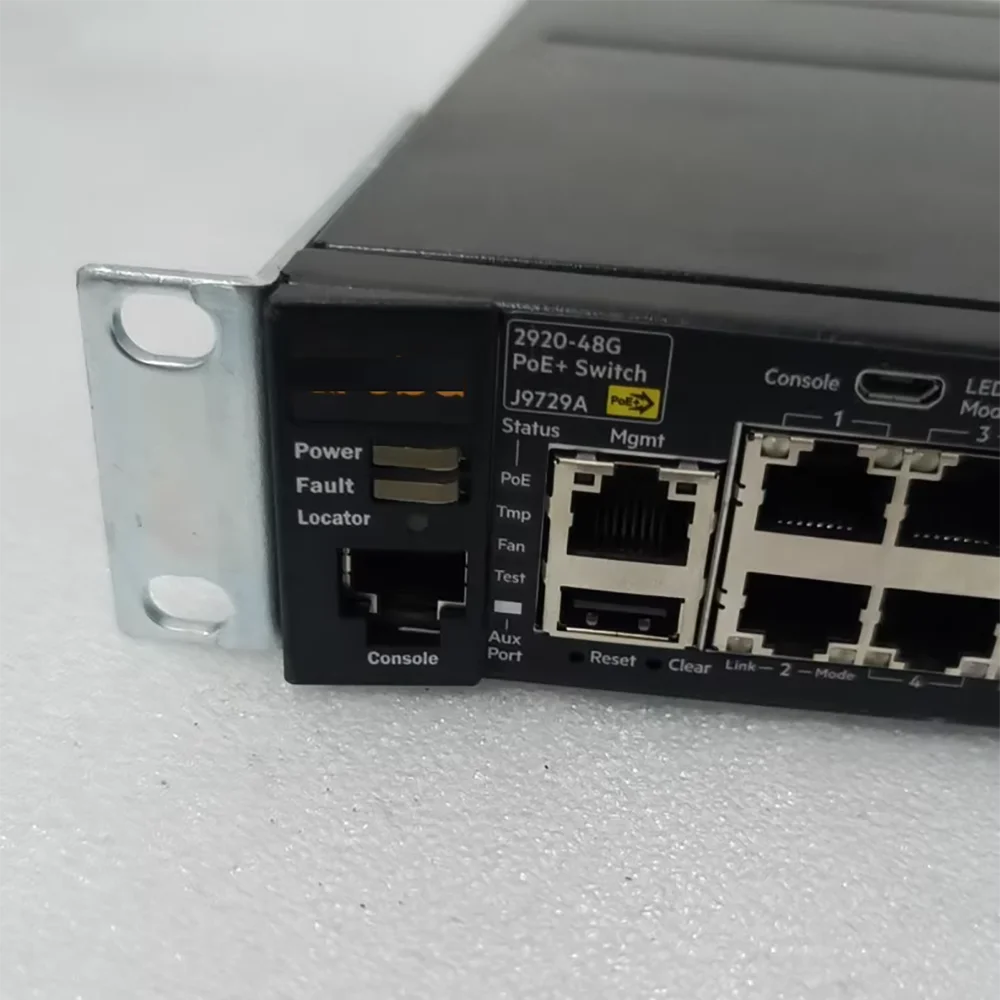 

J9729A 2920-48G-POE+ 48 Port Gigabit POE 4-Port Multiplexed Power Switch 100% Tested Fast Ship Perfect Work