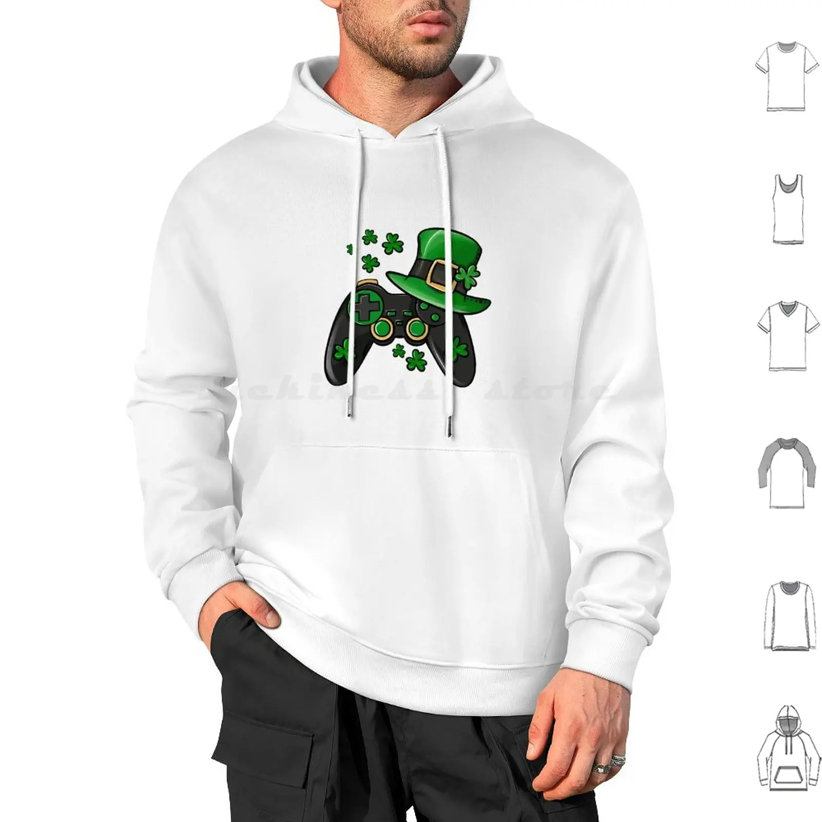 Video Game Saint Hoodie cotton Long Sleeve Saint Day Day 2021 Day Happy Day St Pattys Day 2021 Day 2020 Day 2022 St Paddys Day