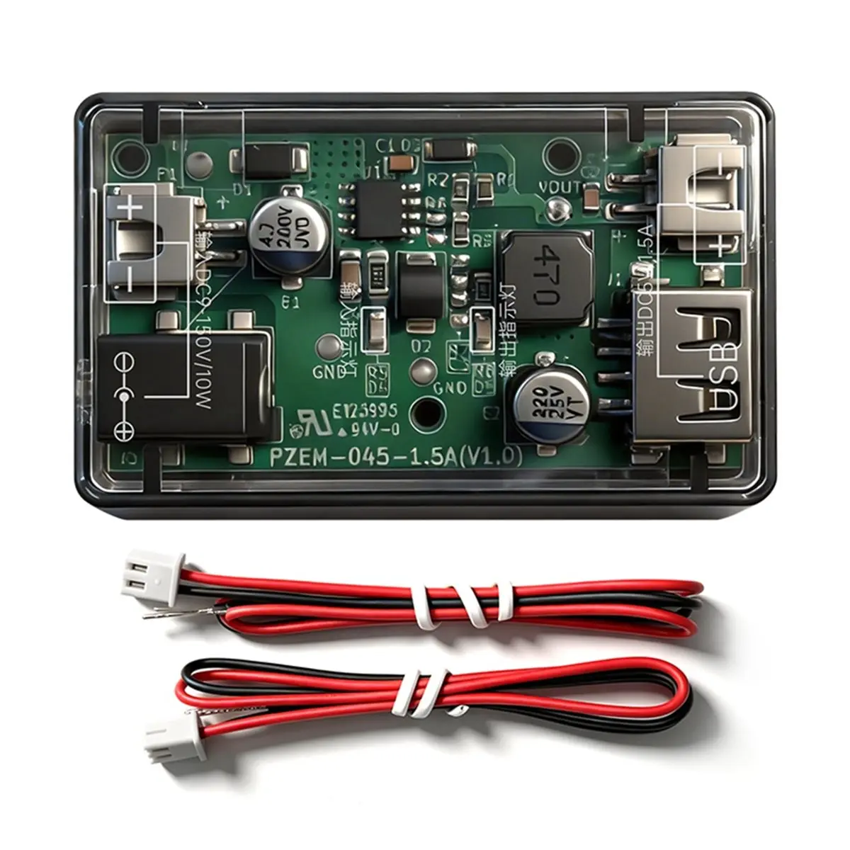 DTC5 Step-Down DC-DC Power Module Converter 9-150V Wide Voltage 5V Output 1.5A Automotive Industrial Communication USB