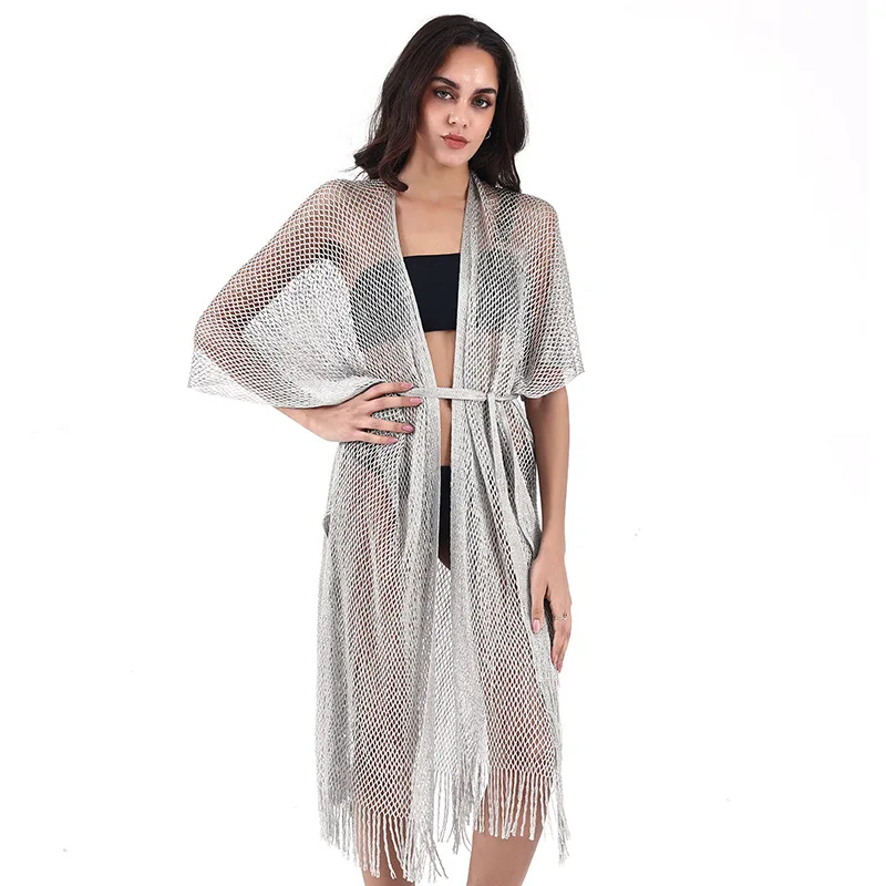 ملابس السباحة النسائية التستر ملابس الشاطئ الصيف سترة مثير قميص الحماية من الشمس قطع بيكيني سموك عطلة ملابس السباحة