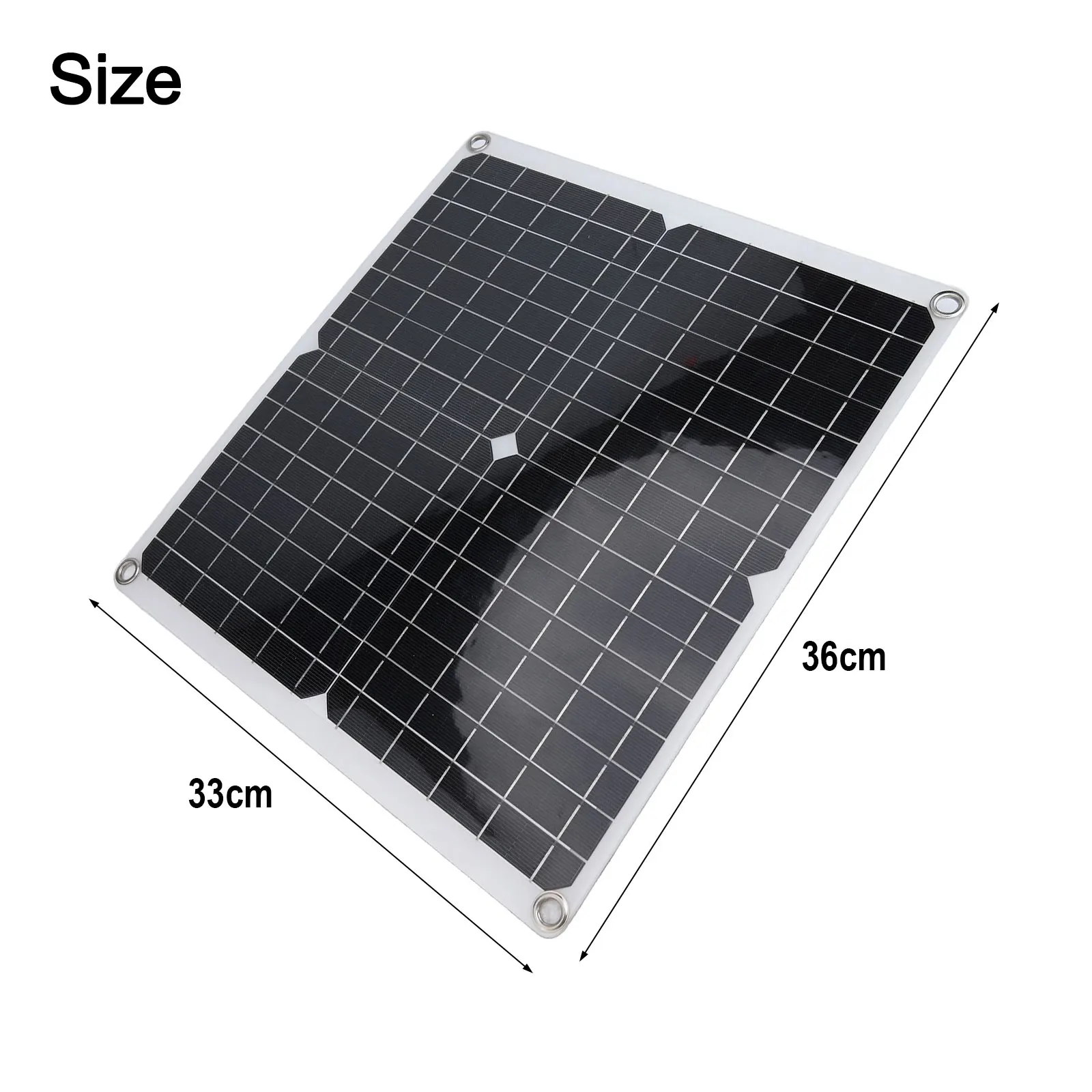 

Home Improvement Solar Panel Kit Solar Panel Boats Camping Mountaineering For Motorhomes Black Black 360x330x3MM
