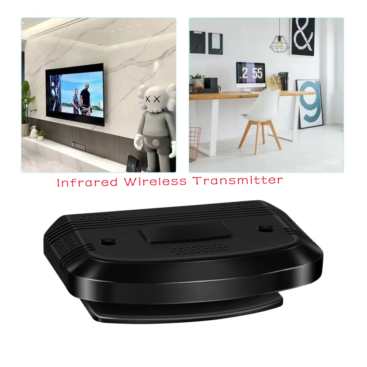 

IR Infrared Wireless transmitter for TV/PC/CD/DVD All Audio Video devices Compatible with All Vihicle Car headphones